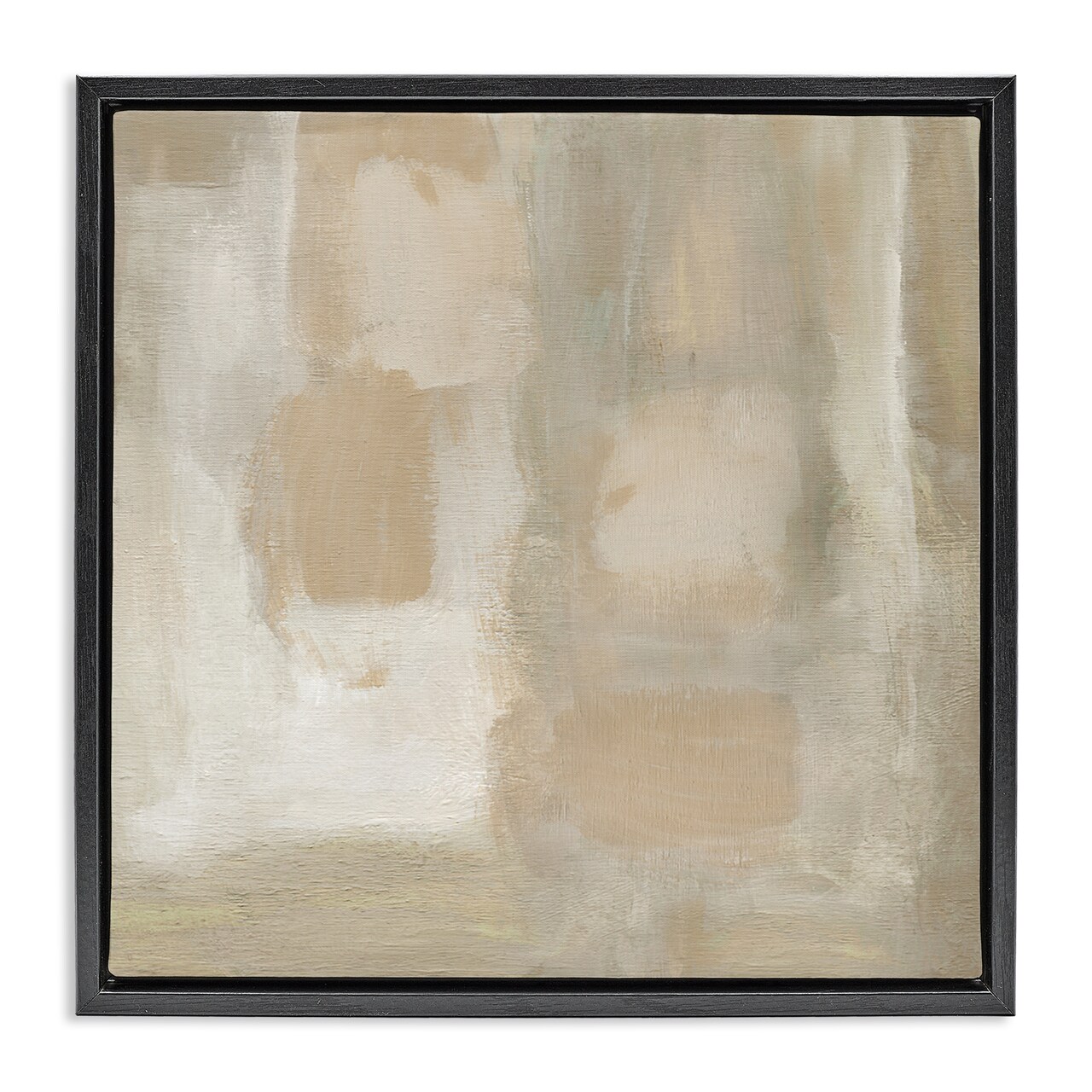 Stupell Industries Beige Neutral Painting Floater Framed Canvas Wall Art Design by Carol Robinson